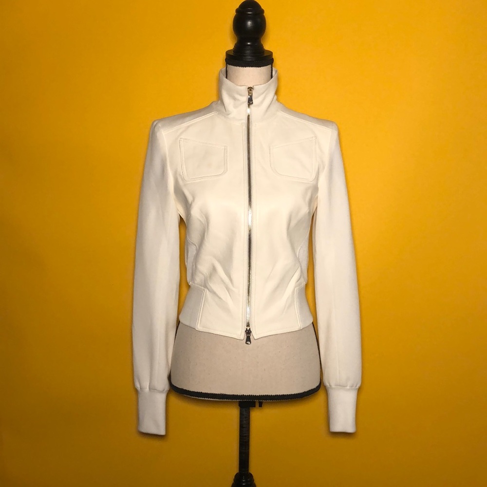 VERDAD Leather and Cotton Combined Jacket - Picture 4 of 13